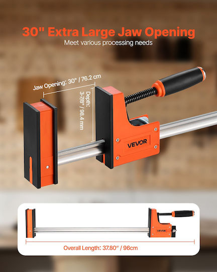 Vevor Bar Clamps Woodworking 2-Pack 76.2 Cm Parallel Clamp Set Even Pressure