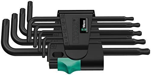 Set de chei L Torx Wera 967/9 9 bucăți Tx 8-40 Blacklaser