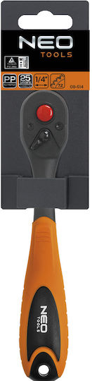 Neo Tools Καστάνια 72 Δοντιών με Καρέ 1/4" Μήκους 15εκ.