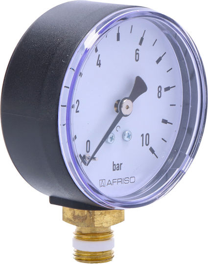 Rf Heating Pressure Gauge 63 Ax = 63mm 0-10bar 1/4 "cl 2.5 63514