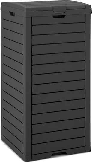 Costway Waste Bin Liquid Tray Double Lid Closure Resin Gt4086bk
