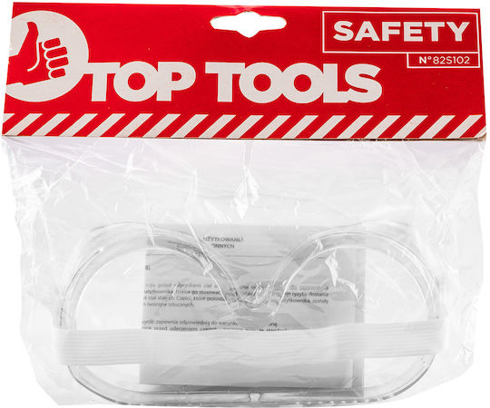 Top Tools Safety Glasses for Protection with White Lenses 1pcs