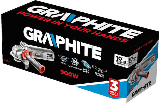 Graphite Τροχός 125mm Ρεύματος 900W με Ρύθμιση Στροφών