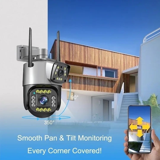 IP Überwachungskamera Wi-Fi/4G Full HD+ 4MP Wasserdicht mit Zwei-Wege-Kommunikation