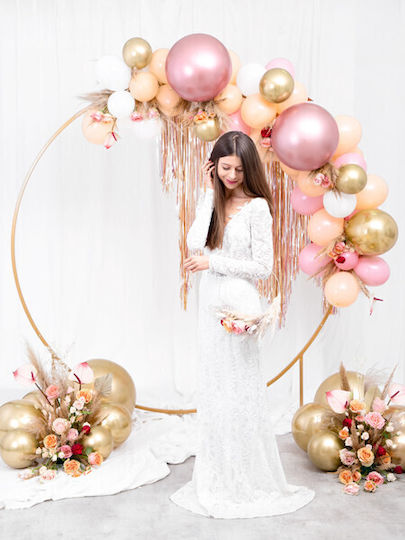 Glossy Round Balloon 60cm Rose Gold