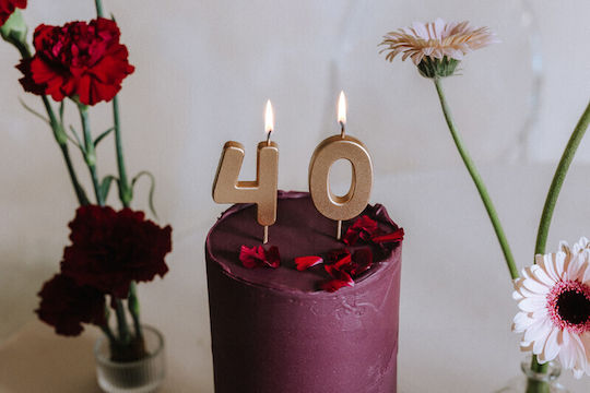 Candle Gold "9" 4.5 cm Height