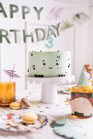 Partydeco Κερι Γενεθλιων Αριθμος 3 Κορωνα Σιελ 9,5cm