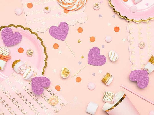 Cupcake Toppers Sweet Love Süßigkeiten Dekoration für Party 6Stück