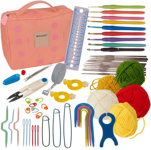 Set of Crochet Hooks Knitting Tools 58 Pieces Storage Case XXL Aria Trade