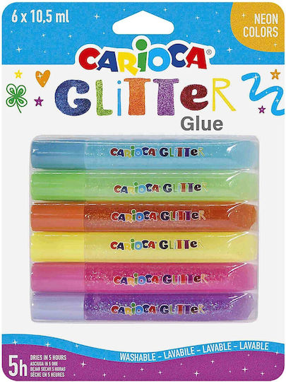 Carioca Lipici Glitter Multicolor 10.5ml Set 6buc