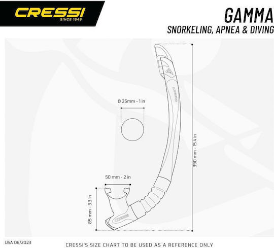 Cressi Snorkel Gamma Black