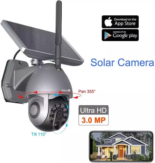 MMDSY007 IP Cameră de Supraveghere Wi-Fi Full HD+ 3MP Rezistentă la apă Pe baterii cu Comunicare Bidirecțională Gri