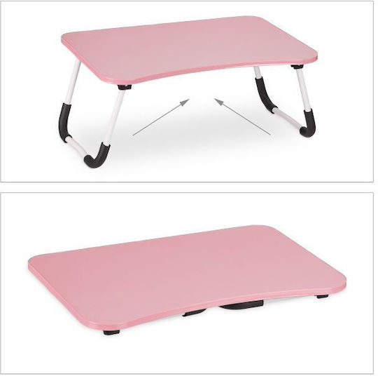 Relaxdays Pink Laptop Stand Table 10043113