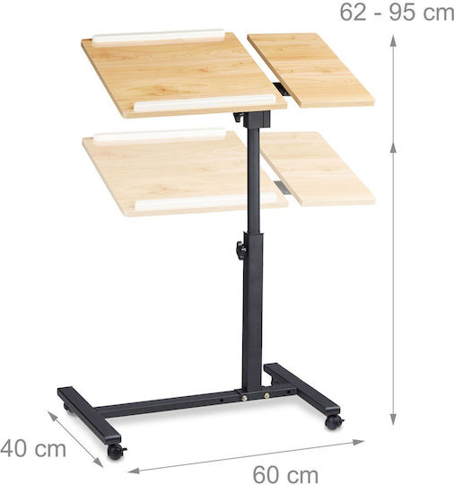 Relaxdays Stand für Laptop bis zu 19" Braun