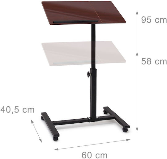 Relaxdays Stand pentru Laptop până la 19" Maro