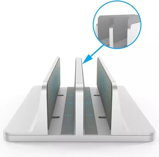 Spacer Stand Vertical Pentru Laptop Până La 17" Argintiu