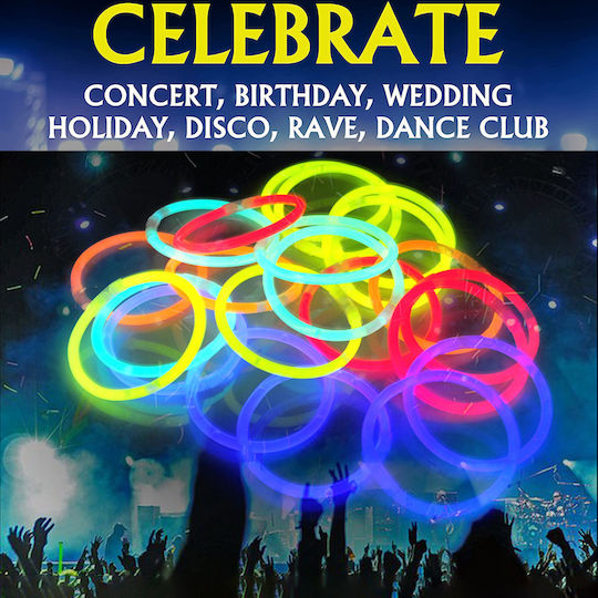 Fluorescent Glow Sticks Idelstore Size 20 X 0.5 Cm Includes 100 Pieces In 8 Different Colors Water Resistant Battery Life 10-14 Hours Perfect Parties Clubs Weddings Birthdays Concerts