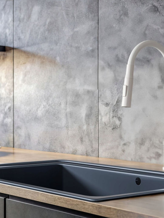 Invena Kitchen Faucet Counter White