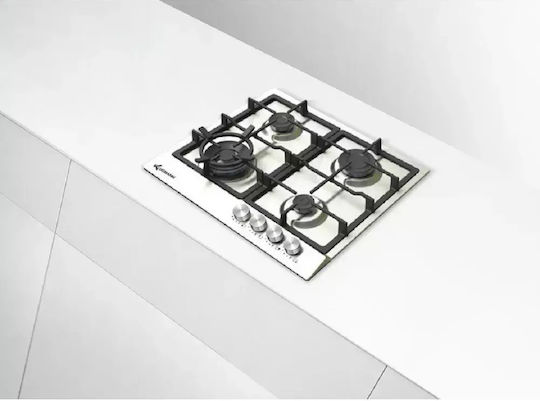 Klugmann Εστία Φυσικού Αερίου Αυτόνομη Inox 58.5x50εκ. Ασημί
