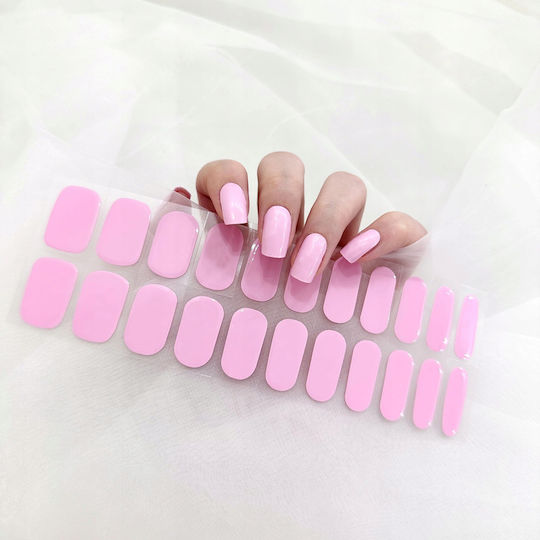 Nail Stickers Cured In Uv Led Lamp Ombre Pink