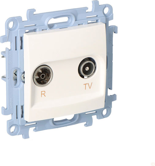 Kontakt-Simon TV Antenna Socket Aerial in White color CAP10.01/11