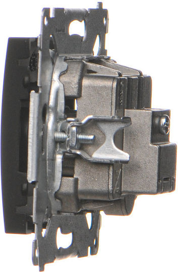 Kontakt-Simon TV-Antenna Socket Terminal in Black Colour DASK.01/49