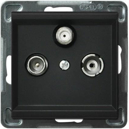 Ospel Satelliten- und Radiobuchse Terminal in Gold Farbe GPA-RS/M/33