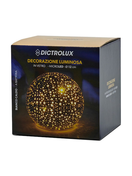 ArteLibre Illuminated Christmas Glass Figure Ball Black Length 9cm