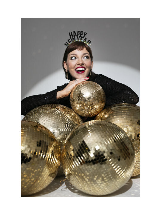 Große Goldene Weihnachtsbaumschmuck Ball 30cm
