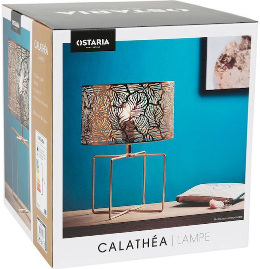Ostaria Ostaria Calathea Metal Table Lamp for Socket E27 with Gold Shade and Base