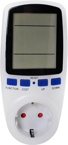 Energy Meter Socket Digital Display 220-240v 50-60hz White