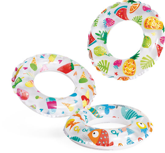 Intex Lively Print Kids' Swim Ring with Diameter 61cm. (Assortment Designs/Colours)