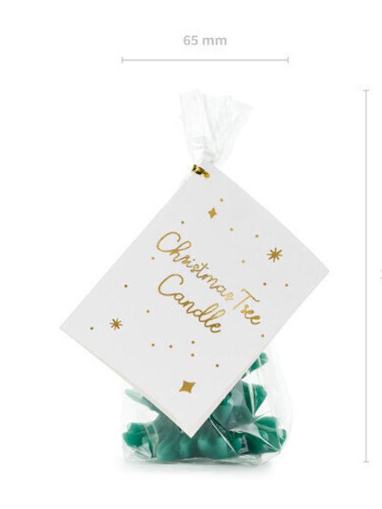 PartyDeco Χριστоулгенски свещи и свещници Свещ Зелен