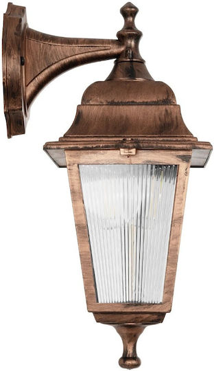 GloboStar Solme Wall-Mounted Outdoor Lantern E27 IP44 15x35x35cm
