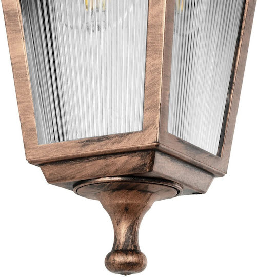 GloboStar Solme Wall-Mounted Outdoor Lantern E27 IP44 15x35x35cm