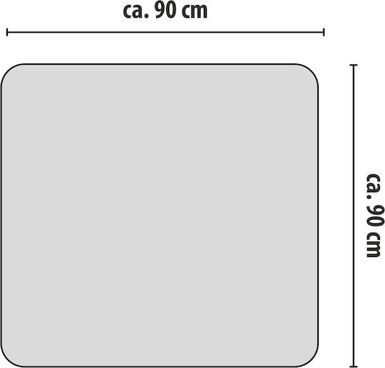 Bakaji Office Floor Protector Floor Mat Protector AT00010697 90x90cm