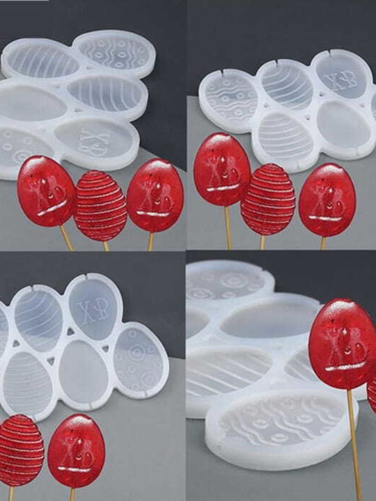 Cake Land Formă de Patiserie pentru Chec Ou din Silicon 5x3.5buc 1buc