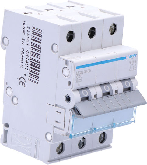 Hager Τριπολικός Διακόπτης Ράγας 400V 40A