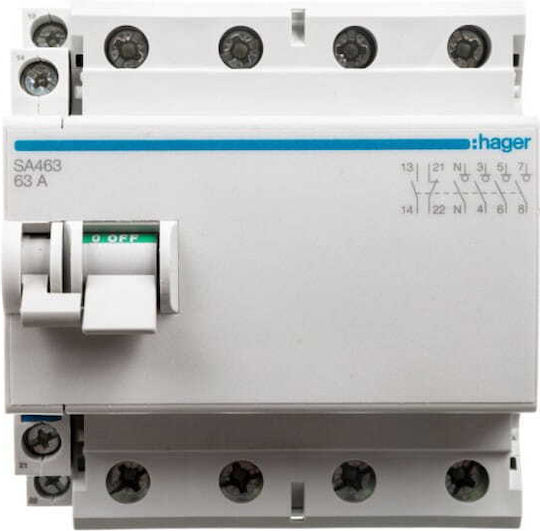 Hager Tetrapolar Buton de comutare 63A