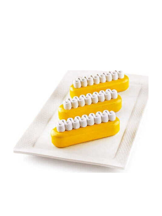 Silikomart Eclair Silicone Cake Mold for Round Cake 6 Pieces 38x38x4cm
