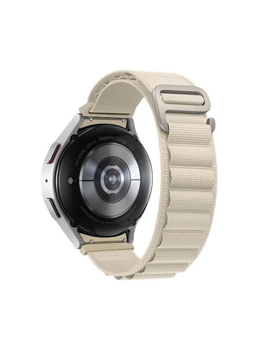 Kalebol Strap Leather Beige (Samsung Galaxy Watch6 / Huawei Watch GT4 46mm)