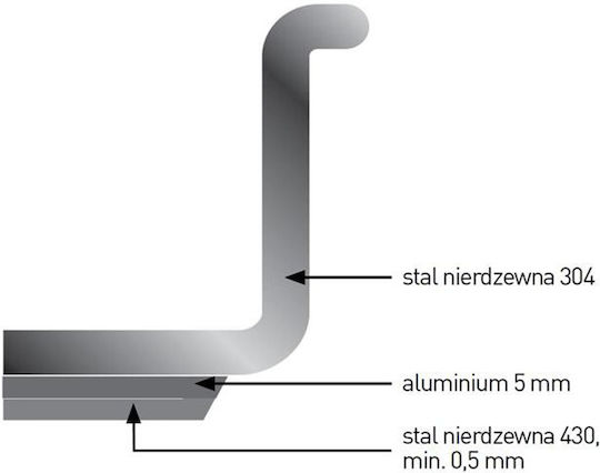 Hendi Commercial Saute Pan Stainless Steel Profi Line Diameter Ø20cm