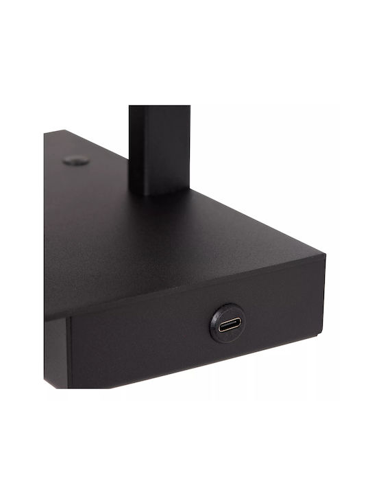 Lucide Lightning Lamp Wall with Socket E27 with USB Port Black