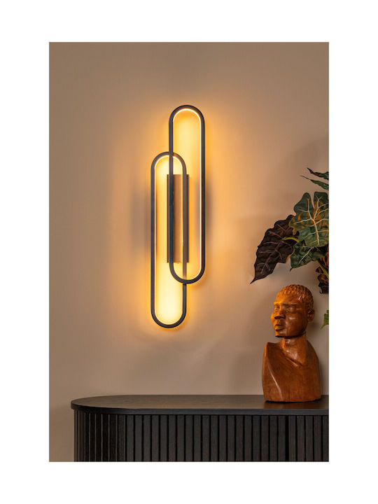 Lucide Lightning Thelma Φωτιστικό Τοίχου Μαύρο