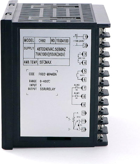 Ch902 Tempcontrol – Led Panel Temperature Controller 0–400°c 48–240v Ac Ssr Relay 96x96x78mm Type K Pt100 2 Alarms