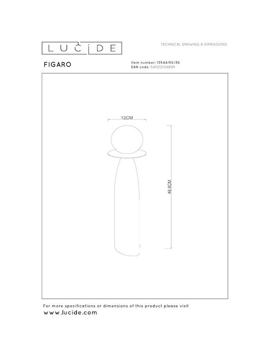 Lucide Lightning Διακοσμητικό Φωτιστικό Lucide G9 12εκ.