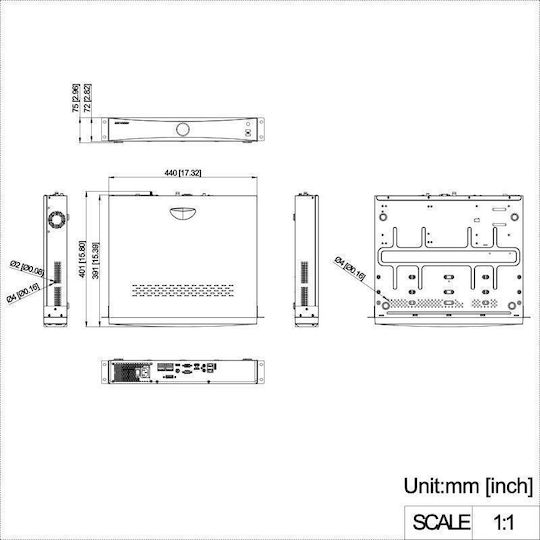 Hikvision Überwachungs-Videorekorder NVR 32 Kanäle mit Auflösung 4K DS-7732NXI-I4-S