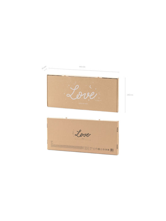 PartyDeco Dekorative Lampe Liebe Weiß