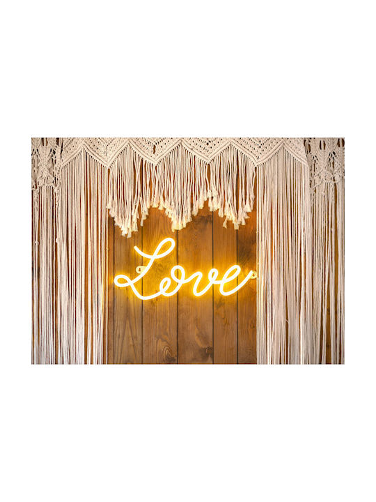 PartyDeco Dekorative Lampe Liebe Weiß