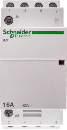Schneider Electric Acti 9 iCT Ρεле за фаза Захранване 16Спецификация Четириполюсно с Напрежение 240V 220/240VAC